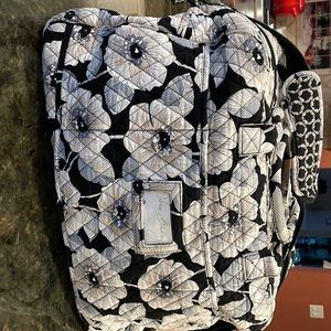 Vera Bradley large black and white travel bag